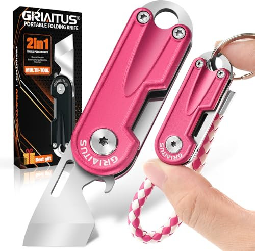 Geschenke für Männer Vatertagsgeschenk 2in1 Multitool Taschenmesser Gadgets mit Teppichmesser Flaschenöffner Schlüsselanhänger Camping Zubehör Weihnachtsgeschenke Geburtstagsgeschenk