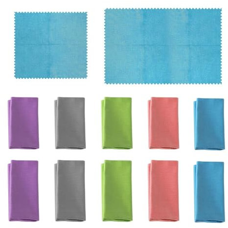 EHDWXVZM Confezione da 8 Panni per La Pulizia dei Vetri, Morbidi e Assorbenti, Senza Graffi, Multidimensionale, Colori Casuali, Adatti per Vetri, Specchi, Schermi, Ecc.