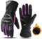 mjmoto Guantes - Guanti da moto antivento e impermeabili, da donna, guanti da moto da donna, guanti da motociclismo, touch screen, guanti invernali per donna (viola, XS)
