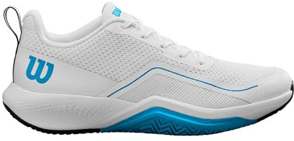 Wilson Herren Rush PRO LITE Tennisschuh, White/Atomic Blue/Navy Blazer, 44 EU