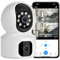 Cámara de Vigilancia WiFi Interior de Seguridad con Detección de Movimiento y Visión Nocturna | Camara IP 1080P | Camara Vigilancia para Bebé con Audio Bidireccional Compatible iOS Android Dos Cámaras