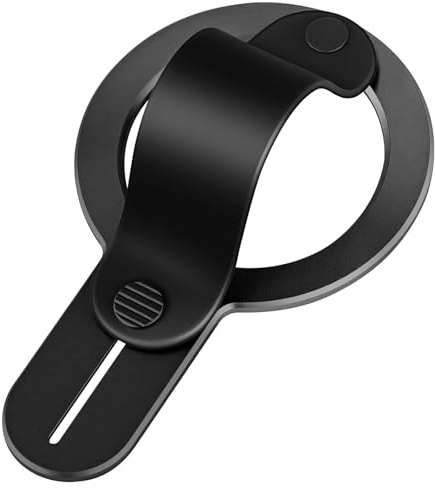 Ainiv Magnetisk telefonringhållare avtagbar, magnetiskt telefongrepp, bekvämt fingerringgrepp, ultratunn designhållare för iPhone 12/13/14/15/16/17-serien (svart)