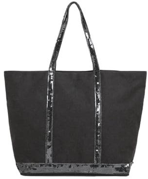Sac fourre-tout vintage tendance en toile à paillettes grande capacité Sac à main polyvalent pour femme Cadeau, A2, 35.0*33.0*2.0