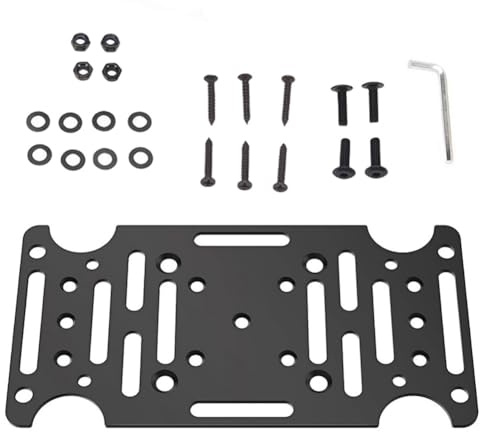 FUBESK Soporte de montaje de buzón resistente para postes de madera o huecos de 4 x 4 con placa de acero de 4 mm de grosor y herrajes