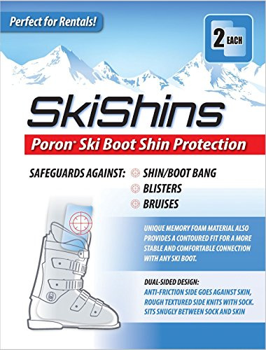 SkiShins - Poron® Skiing Shin Guards/Protector Pads for Shinbang/Shinbite