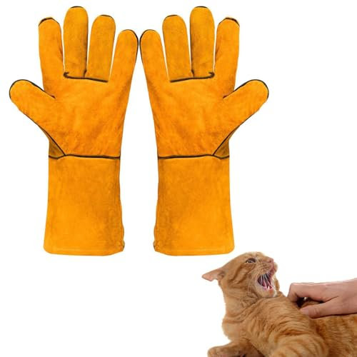 Bissfeste Handschuhe, Anti-Biss Arbeitshandschuhe, Handschuhe für den Umgang mit Tieren, Gartenhandschuhe, Schützen Sie Ihre Hände vor Bissen, Auch für Gartenarbeiten Geeignet, 1 Paar, 30cm