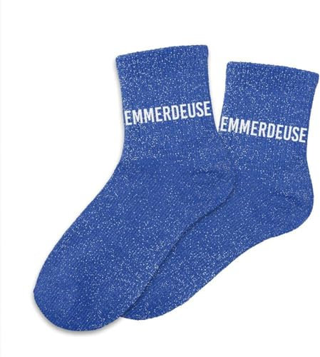 chaussettes bleues à paillettes emmerdeuse