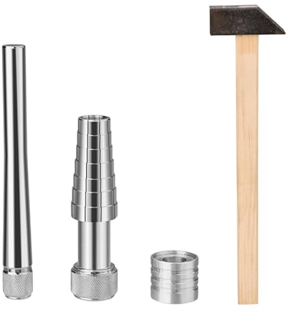 MotiveTech Kit de Herramientas de Ensanchador, Ajustador de Tamaño, Agrandador de Bandas, Herramienta de Tamaño, Expansor, Suministros para Reparación de Joyas, Plata, unico