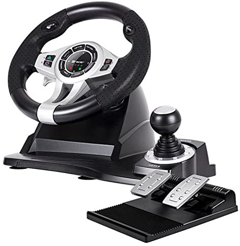 Tracer Roadster 4 in 1 Lenkrad für PC/PS3/PS4/Xone 2-Pedalset Ganghebel 270-Grad-Rotationswinkel