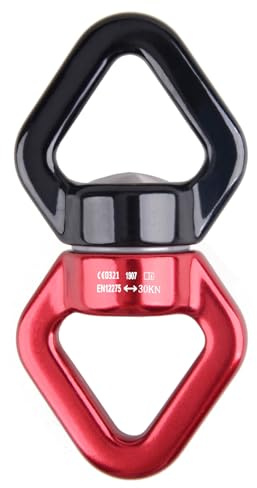 Azarxis Connecteur Pivotant à Suspendre 30kN Dispositif à Rotation 360° Anneau Rotatif Suspendu pour Alpinisme Sauvetage Yoga