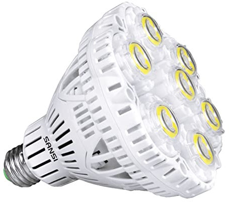 SANSI 40W Super Bright LED Light Bulb Daylight 5000K, Energy-Saving 350W Incandescent Bulb Equivalent, E27/E40 Edison Screw Light Bulb 5000LM 180° Beam Angle for Large Area Ceiling Lighting