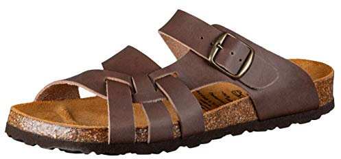 Lico Pantolette Bioline Flora Damen Pantolette, Braun, 39 EU