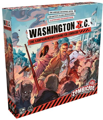 CMON, Zombicide 2. Edition – Washington Z.C, Erweiterung, Kennerspiel, Dungeon Crawler, 1-6 Spieler, Ab 14+ Jahren, 60+ Minuten, Deutsch, Mehrfarbig, Bunt