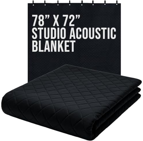 Boxer BoxerTools Large 78 x 72 Sound Dampening Blanket Studio Series - Loops and Grommets - Easy Installation - Insulation, Light Blocker, Sound Absorbing, Acoustic Treatment, Construction