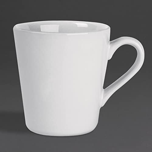 Olympia Cafe Flat White Cups 170ml (12 Pack) - Coffee Mugs Microwave, Oven and Dishwasher Safe FF991