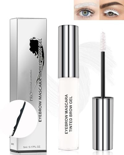 Lestpola Eyebrow Mascara Gel, Eye Brow Glue, Long-lasting Waterproof White Tinted Gel Colored Mascara, Tint Filler, Volumizing Enhance for Women, Makeup Gift Women-10