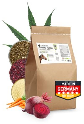 PFERDESTARK Bio Hanf Karotte & Rote Beete Mash Pferdefutter getreidefrei 3kg aus Deutschland - Verdauungsfördernd ohne Getreide & Weizenkleie mit Hanfschrot & vitalstoffreichen Rote Beete Würfel