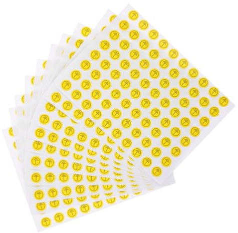 Lot de 800 autocollants avec symbole de mise à la terre - Avertissement de sécurité - Installation électrique - 10 mm - Étiquettes haute performance pour avertissements de danger