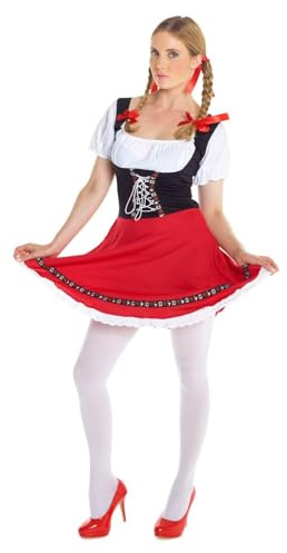 Morph Oktoberfest Costume Women Dirndl Dress Bavarian Beer Maid Outfit Traditional German Dress for Festivals, Large