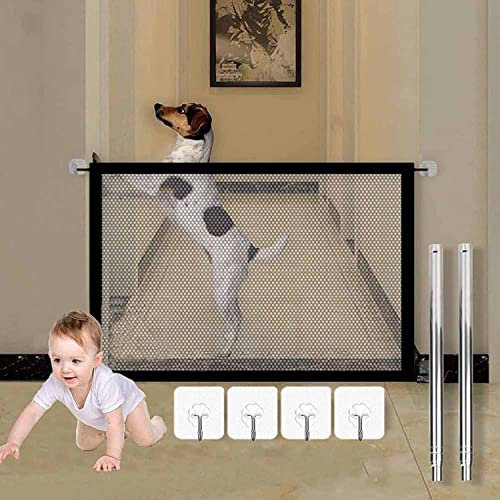Ambolio Faltbar hundeschutzgitter,Hunde türschutzgitter，Türschutzgitter,Absperrgitter für Haustier Hunde Katzen,Hunde türschutzgitterHundebarrieren(110 * 80cm)