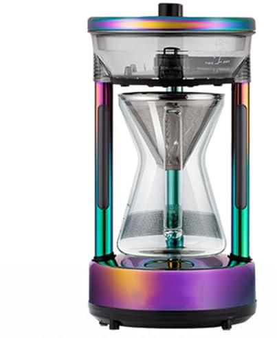 KHZKHC Caffettiera pour Over, Gocciolatore per caffè pour Over Maker 600w, capacità 580ml, Atmosfera a 3 Colori, Iniezione d'Acqua Stabile a 6 Fori, Set Completo Lavabile Rimovibile