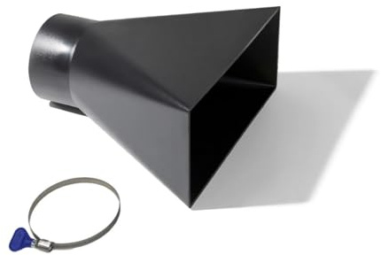 PROVISO TOOLS Absaugtrichter – Absaugtrichter, Absaugung für Werkstatt, Absauganlage, Absaugtrichter 100mm, Absaugung, 255x228x110mm mit 100mm Öffnung inkl. Schlauchklemme