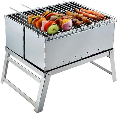 Parrilla de carbón portátil, Parrilla para Barbacoa al Aire Libre, Mini Barbacoa de Mesa Plegable, para Acampar al Aire Libre, jardín, Patio, Cocina, Picnic