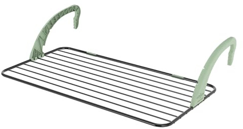 Colombo Stendino da Balcone Balcony Bold Acciaio Verniciato | Stendibiancheria con Fili Spessi in Alluminio Anti-Pieghe, Manici Modulabili Universali, Antiruggine | Stenditura 10 Metri | Made in Italy