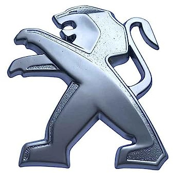AIMXGBPS Pegatina con Emblema Metal 3D para Parachoques Delantero Maletero Coche, Accesorio Decorativo Exterior para Peugeot 207 307 107 407 507 508 408 308 206 406 1008 5008 3008,Normal-Silber