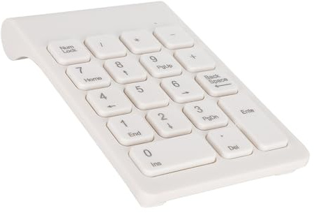 Dioche Tastierino Numerico Mac Mini Tastiera Numerica Wireless Tastierino Numerico Ergonomico USB 2.4G per PC/laptop - Design Leggero e Compatto per l'immissione Rapida dei Numeri (WHITE)