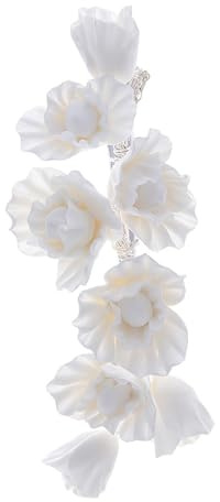 Beaupretty Épingles à Cheveux Fleuries Artisanales en Pâte Polymère Blanche, Décor Floral Délicat, Accessoire Coiffure pour Mariage et Demoiselle D’honneur, Ornement Tête Élégant pour Fêtes