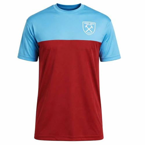 West Ham United Mens Casual Shirt, Official West Ham Football Crest Match Day Top, Mens Hammers Crest Shirt, WHU Supporters Top