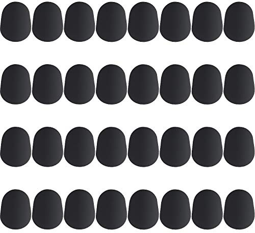 Boao 32 Pieces Saxophone Mouthpiece Cushion 0.8 mm Alto Tenor Saxophone and Clarinet Mouthpiece Pads Patches Accessories for Beginners Musicians, Black