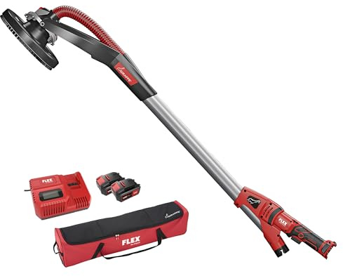 Flex Akku Wand-und Deckenschleifer Handy-Giraffe (mit Wechselkopfsystem, GE MH 18.0/5.0 Set + MH-X, Schleifmaschine, Tellerschleifer) 504068