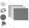 Sekey Plissee ohne Bohren Verdunkelung, Fenster Plissee Klemmfix Jalousie 70 cm breit, Verspannt Blickdicht Sonnenschutz Fensterollo, 70x210cm, Dunkelgrau