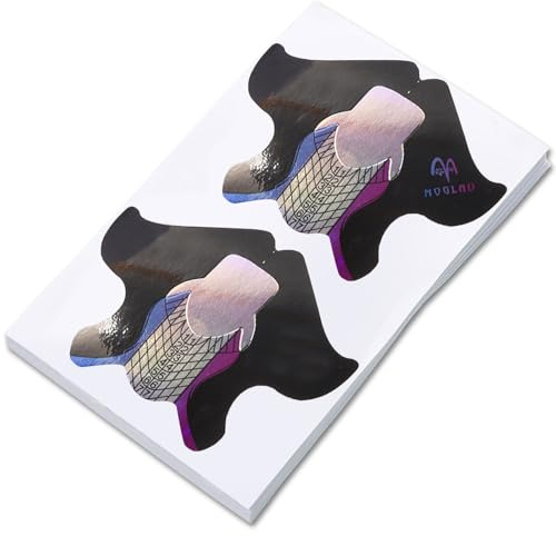 100pcs Nail Forms, Reusable Sticky Nail Extension Forms for Builder Gel, Sturdy and Self-Adhesive Paper Nail Molds for Acrylic Nails, Perfect for Sculpting with UV Builder Gel