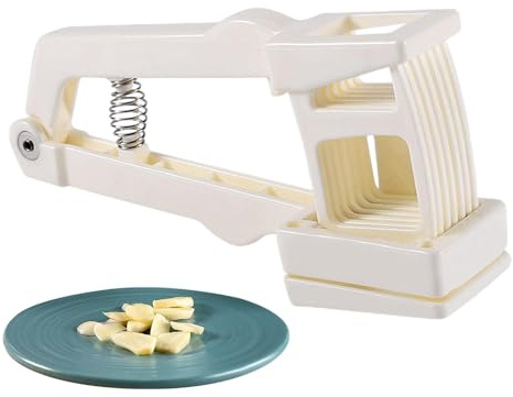 ycezw Cortadora de jengibre, Picadora de jengibre manual, Cortadora de alimentos compacta, Rebanadora de frutas ligera, rallador de ajo de alimenticio para frutas, verduras y utensilios de