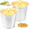 Candela alla citronella per esterni, grande, 2 candele da 15 oz per esterni, cera di soia naturale, al limone, da giardino, con 3 stoppini di citronella, profumo, per interni, ideale come regalo per