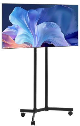 VEVOR Support TV à roulettes, pour téléviseurs/LED/LCD/OLED de 812,8 à 1651 mm, Chariot TV Mobile, jusqu'à 40 kg, Support télé sur Pied Portable, Max. VESA 400 x 400 mm, pour Salon, Bureau, extérieur