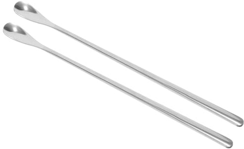 ERINGOGO Cuillères Alimentaires Outil d'alimentation Confortable et Polyvalent Lot de 2 en Acier Inoxydable Argentées pour Lézards et Petits Animaux
