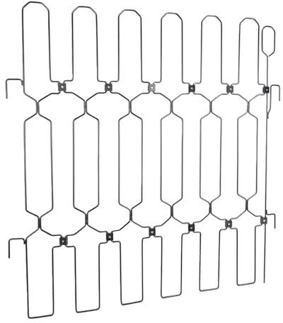 Pssopp Front Door Dog Barrier, Retractable Metal Dog Gate Safety Tall Entry Way Space Saving Pet Barrier for Home Front Doors Furniture