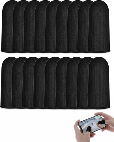 YIPFEN 20 Piezas Fundas para Dedos Gaming, Guantes Protectores para Pulgares con Efecto Antisudor, Cubiertas para Dedos para Pantallas Táctiles de Juegos Móviles