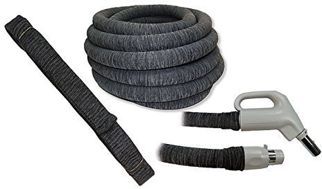 Soc It 30FT - Knitted Central Vacuum Hose Cover with Installation Tube - Charcoal Grey