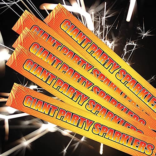 Pack of 50 x 40cm (16) Giant Handheld Sparklers - Classic Grey Sparklers with Golden Sparkles - Great for Weddings, Birthday Parties, Halloween, Bonfire Night, Christmas and New Year (50)