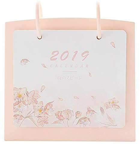 Calendrier hebdomadaire - Calendrier de table 2019 - Pour cadeaux d'enfant Sakura Pink