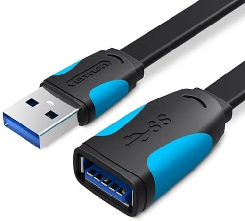 VEnTIOn Vention Cable de extensión USB 3.0 USB 3.0 macho a hembra, cable adaptador de cable de sincronización de datos VAS-A13-B150 (1,5 m, negro)