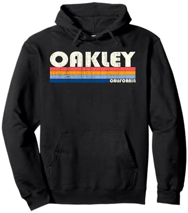 Vintage 70s 80s Style Oakley CA T-Shirt Sweat à Capuche