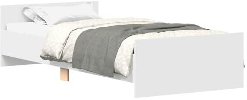 vidaXL Giroletto Bianco 90x190 cm in Legno Multistrato