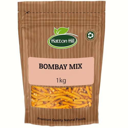Bombay Mix 1kg - Authentic Spicy Indian Snack by Hatton Hill | Savory, Crunchy Blend