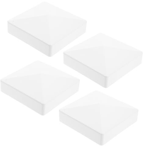 Hemobllo Tapas Para Postes De Cerca De Pvc 75 Mm Protección Diseño Plano Para Postes De Valla Al Aire Libre Juego De 4 Unidades Para Terrazas y Buzones